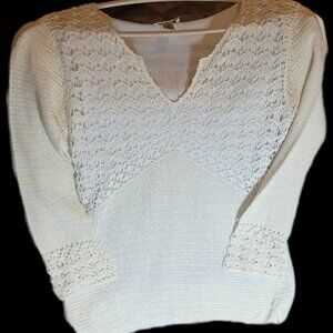Lily Pulitzer White Cotton Crocheted Top size M